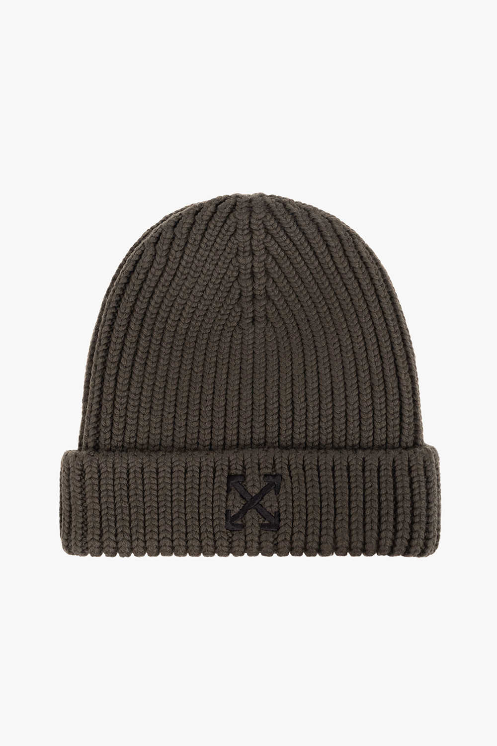 【関税&送料込】Off-White White Wool Cap With Logo Off-White(オフホワイト) ニットキャップ・ビーニー(メンズ